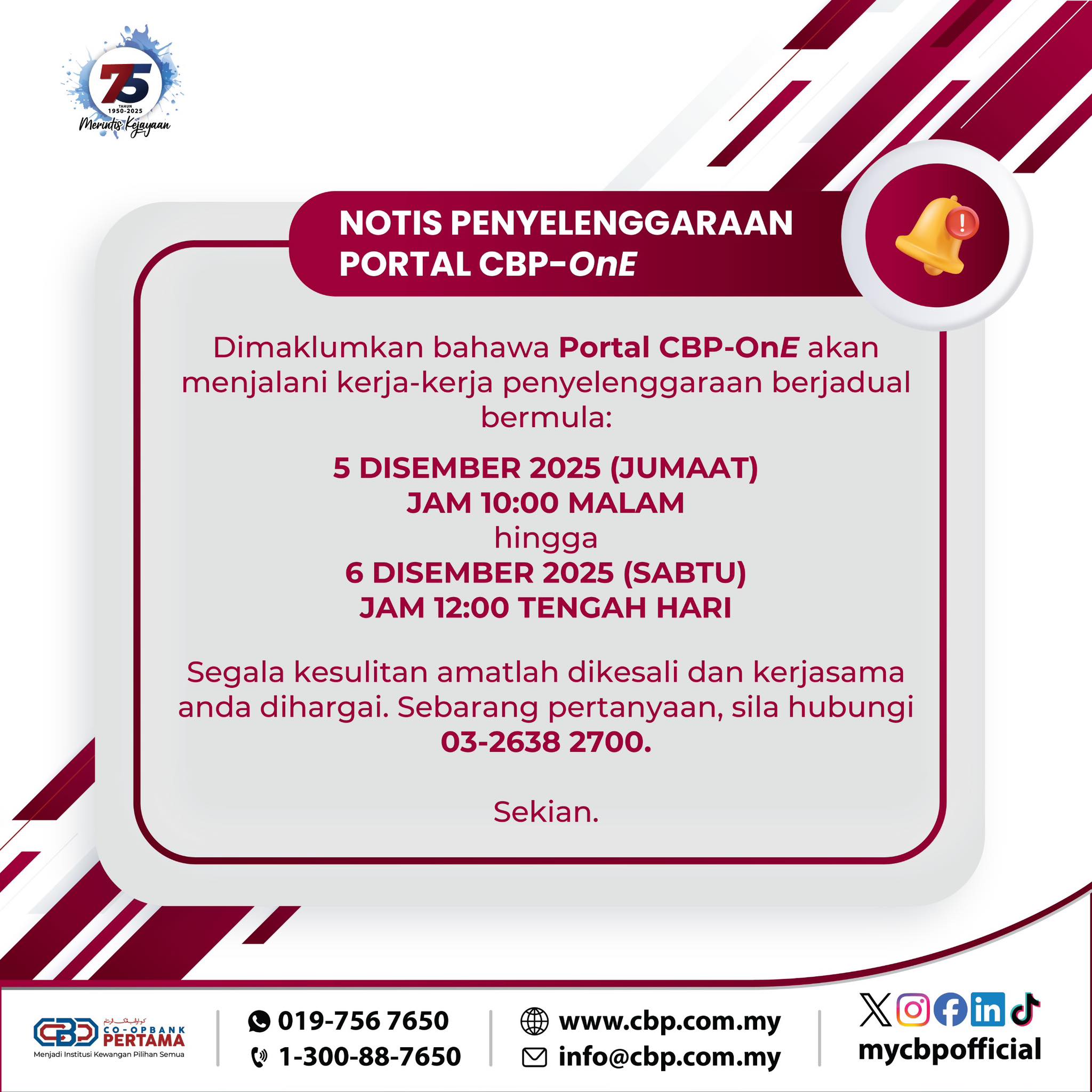 Penyelenggaraan CBP-OnE