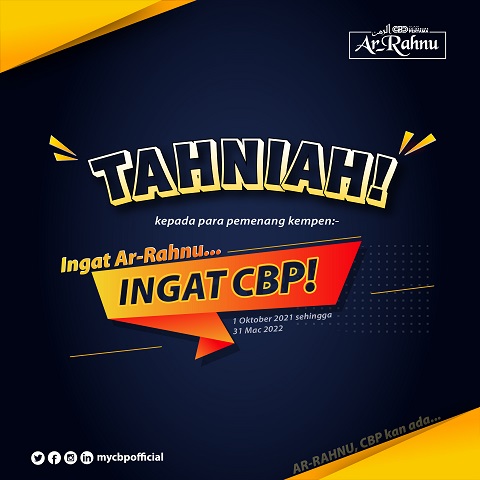 SENARAI NAMA PEMENANG CABUTAN HADIAH KEMPEN AR-RAHNU